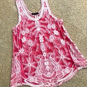 Pink and Cream Lace Cami